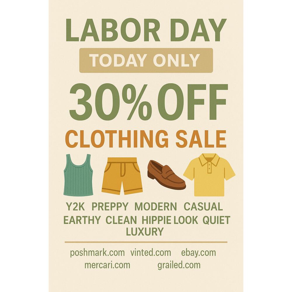 SALE Y2K Modern Vintage Jeans Skirts Dresses Button up Sweatshirts Shorts